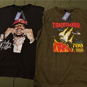 -Graphic T-Shirts Set - Black and Olive (BRAND NEW)